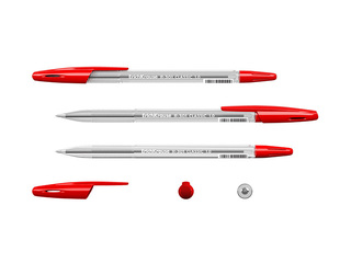 Lodīšu pildspalva Erich Krause, R-301, Classic, sarkana, 1mm