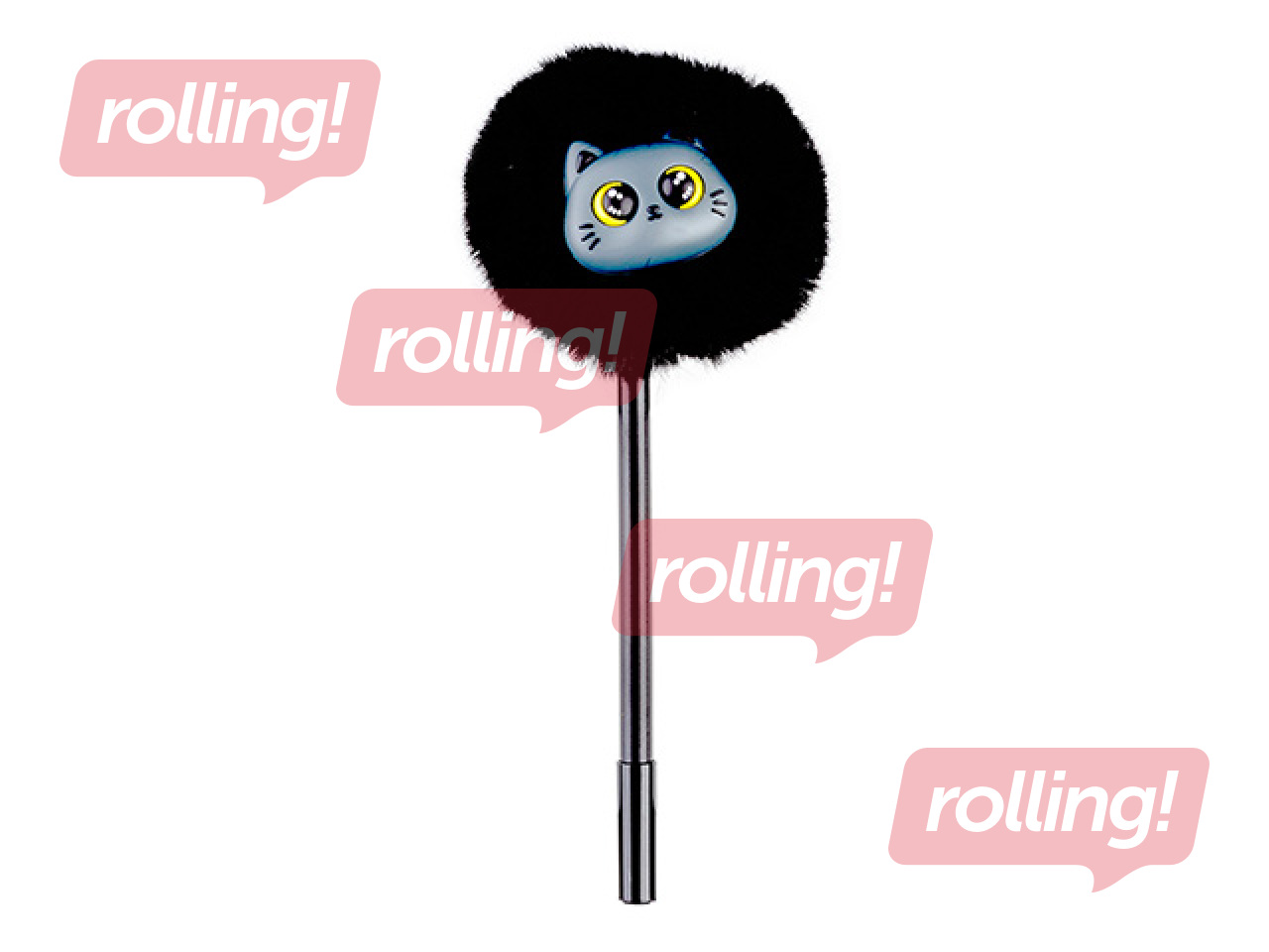 Ballpoint pen Hairball Kitty, black, blue, 0.7mm