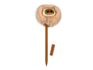 Шариковая ручка Hairball Kitty, коричневая, синяя, 0.7mm