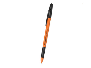 Lodīšu pildspalva ErichKrause, R-301, Stick&Grip, Orange, melna, 0.7mm
