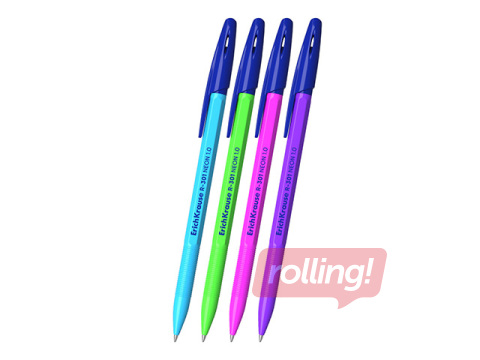 Lodīšu pildspalva ErichKrause, R-301, Stick, Neon, zila, 0.7mm