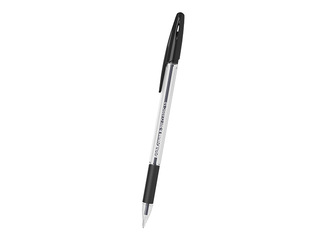 Ballpoint pen ErichKrause R-301 Stick&Grip Classic, black, 1.0mm