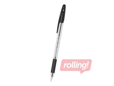 Lodīšu pildspalva ErichKrause R-301 Stick&Grip Classic, melna, 1.0mm