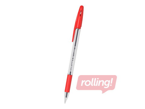 Ballpoint pen ErichKrause R-301 Stick&Grip Classic, red, 1.0mm