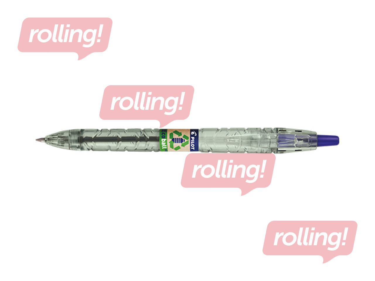 Lodīšu pildspalva Pilot B2P Ecoball, zila, 1.0mm