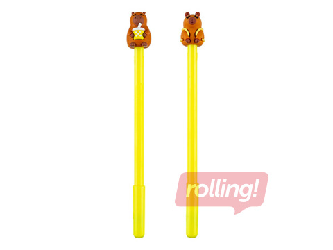 Lodīšu pildspalva Capybara, dzeltena, 0.7mm