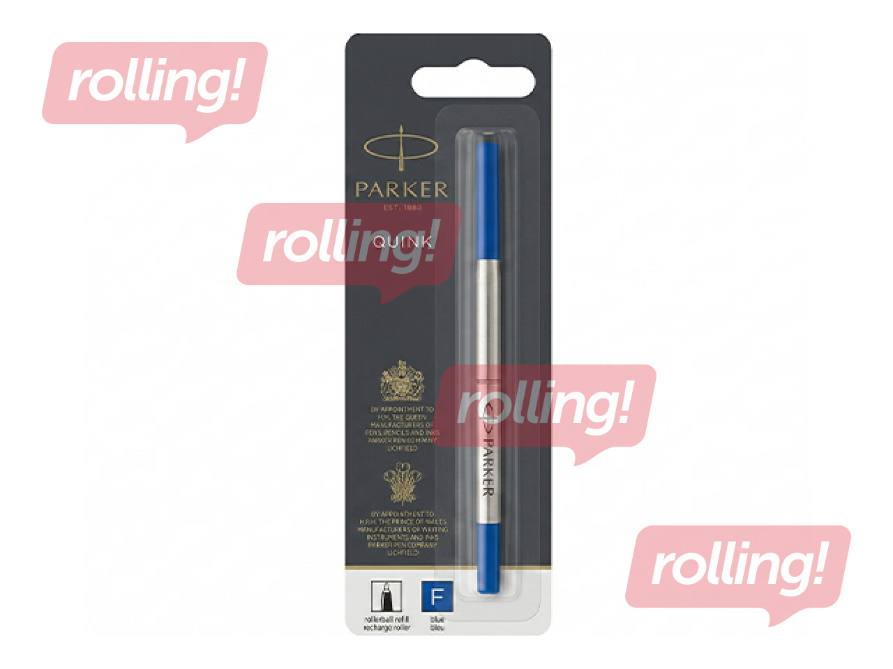 Serdenis tintes rollerim Parker, lodītes diametrs 0.5 mm (F), zila tinte