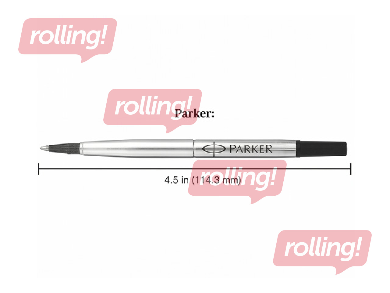 Serdenis tintes rollerim Parker, lodītes diametrs 0.5 mm (F), zila tinte