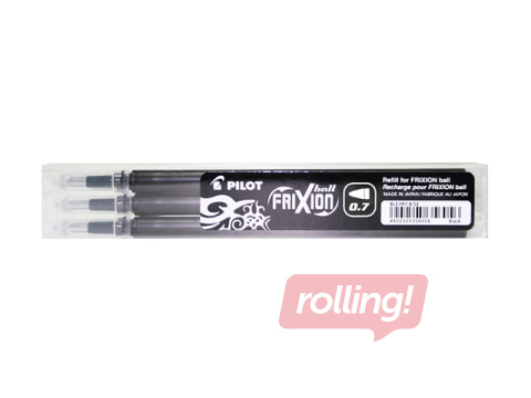 Стержень Pilot Frixion 0.7mm, черный, в упаковке 3 шт.