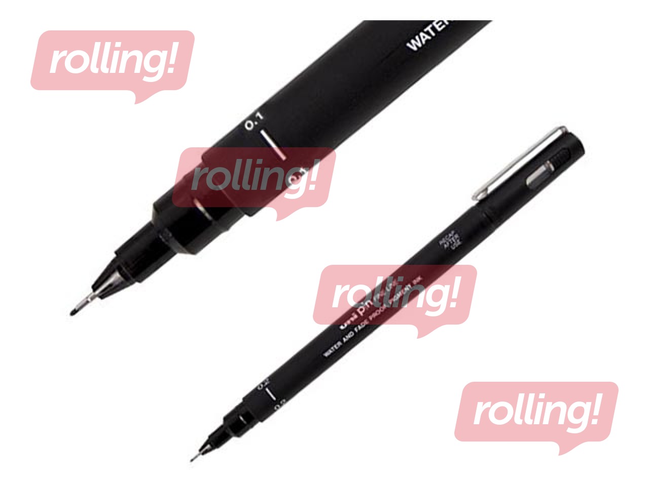 Flomāsterpildspalva Uni PIN , 0.1mm, melna