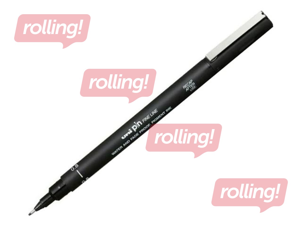Uni Pin Fine Line Pen 200, 0.8mm, black