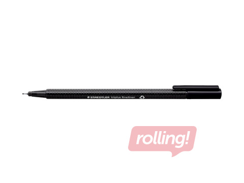 Flomāsterpildspalva Staedtler Triplus fineliner,  0.3mm, melna