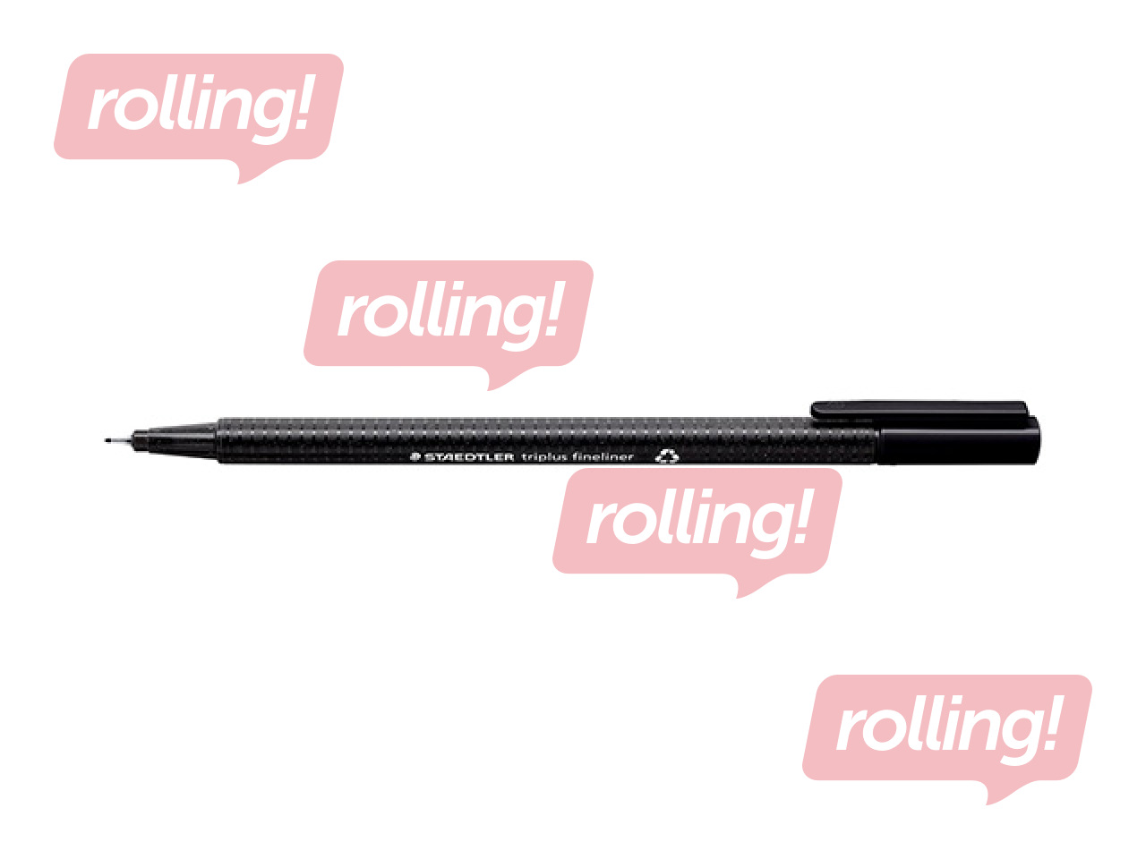 Flomāsterpildspalva Staedtler Triplus fineliner,  0.3mm, melna