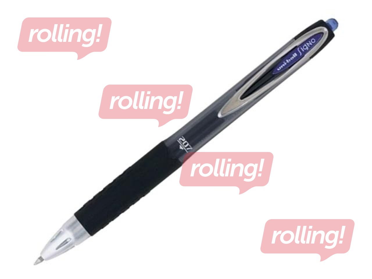 Gēla rolleris UNI UMN-207 Micro, 0.5mm, melns