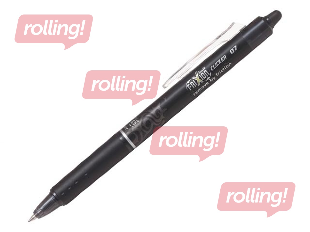 Pildspalva rollers Pilot Frixion Clicker, 0.7mm, dzēšama, melna tinte 