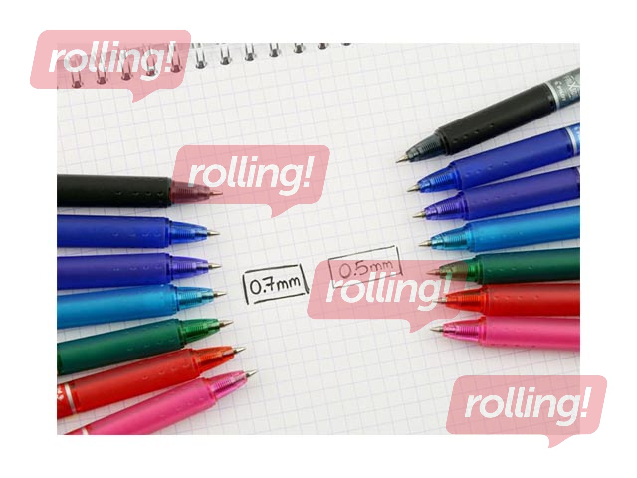 Pildspalva rollers Pilot Frixion Clicker, dzēšama, sarkana tinte, 0.5mm