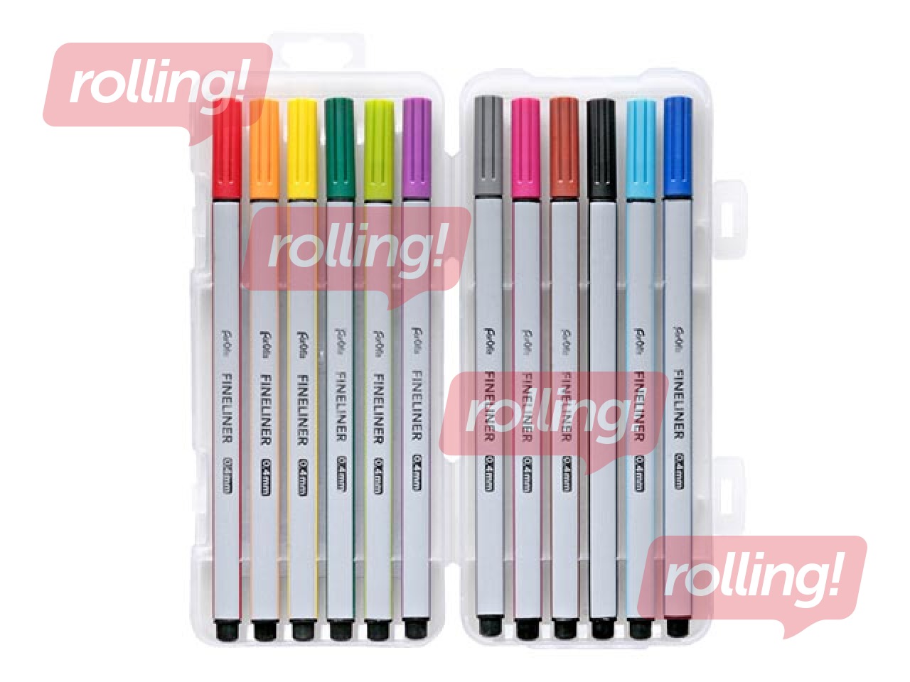 Flomāsterpildspalvas Forofis Fineliner, 0.4mm, 12 krāsas