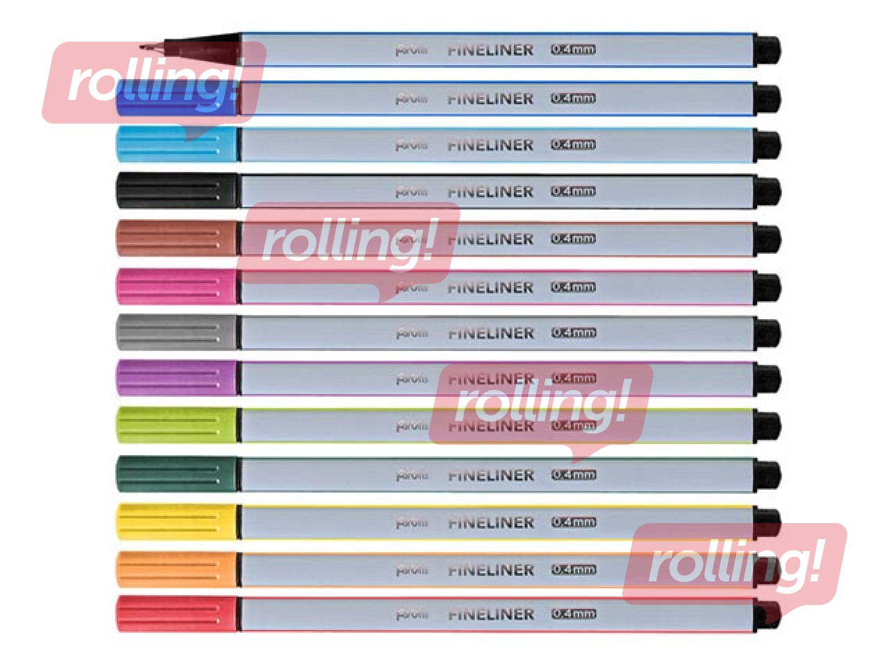 Flomāsterpildspalvas Forofis Fineliner, 0.4mm, 12 krāsas