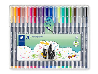 Fineliner set STAEDTLER TRIPLUS, 0.3mm, 20 colours