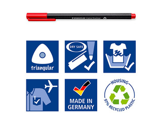 Flomāsterpildspalvu komplekts STAEDTLER TRIPLUS fineliner, 0.3mm, 20 krāsas