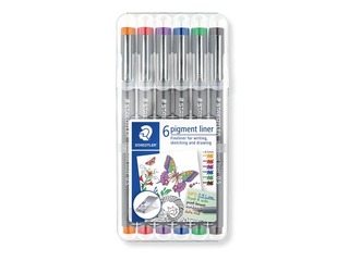 Flomāsterpildspalvu komplekts STAEDTLER, 0.5mm, 6 krāsas