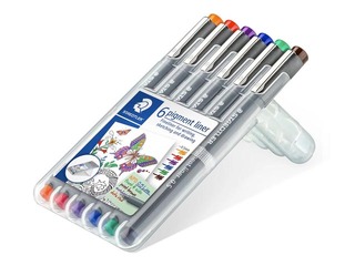 Peenmarkerite komplekt STAEDTLER, 0,5 mm, 6 värvi