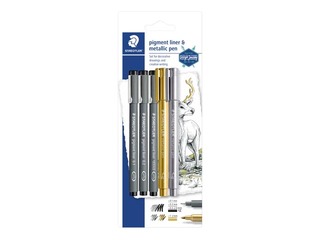 Кoмплект фломастеров STAEDTLER Fineliner, 3 значений ширины линии, 3 цвета