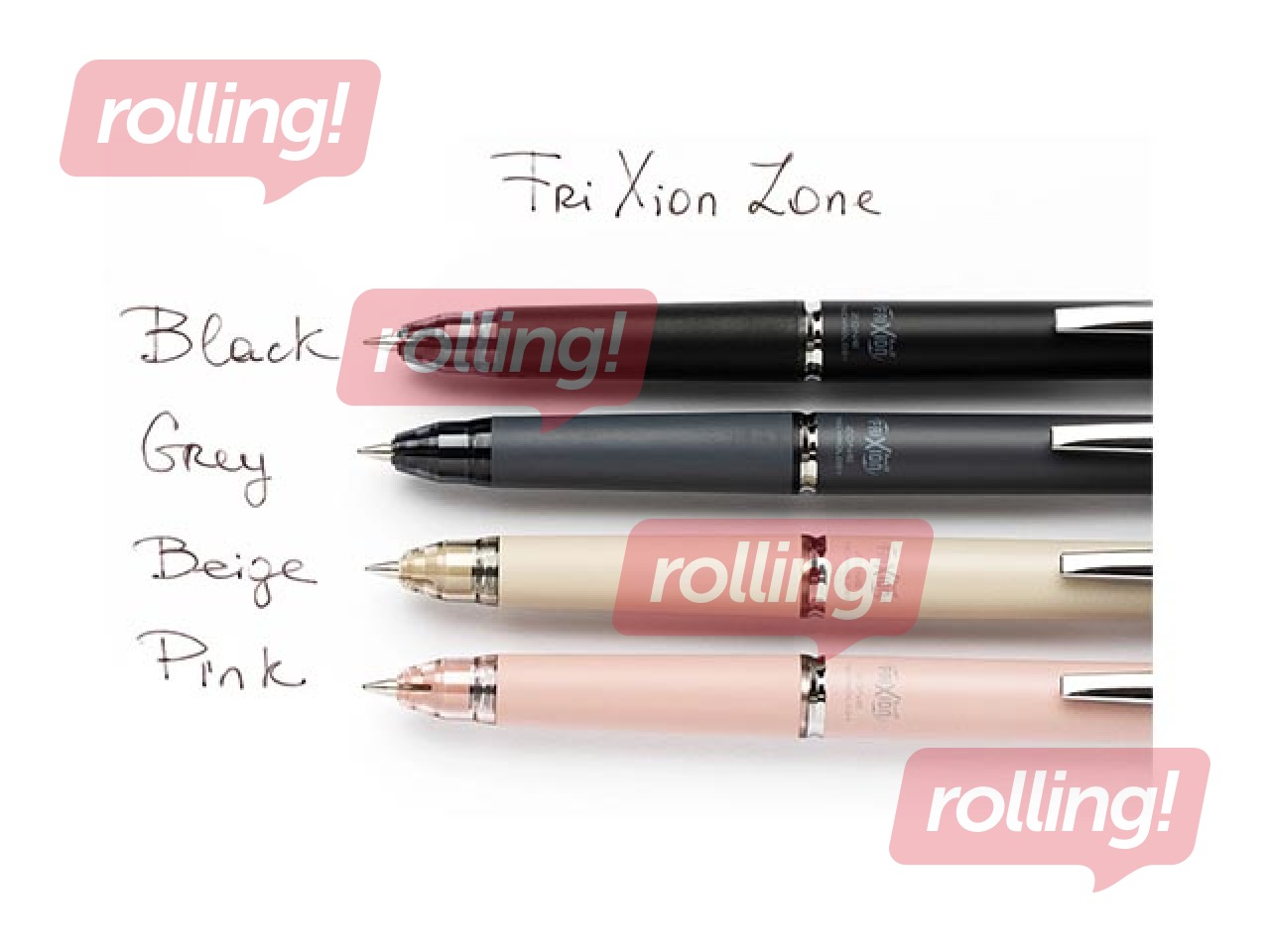 Roller pen Pilot Frixion Clicker Zone, erasable, 0.7mm, gray body, black ink