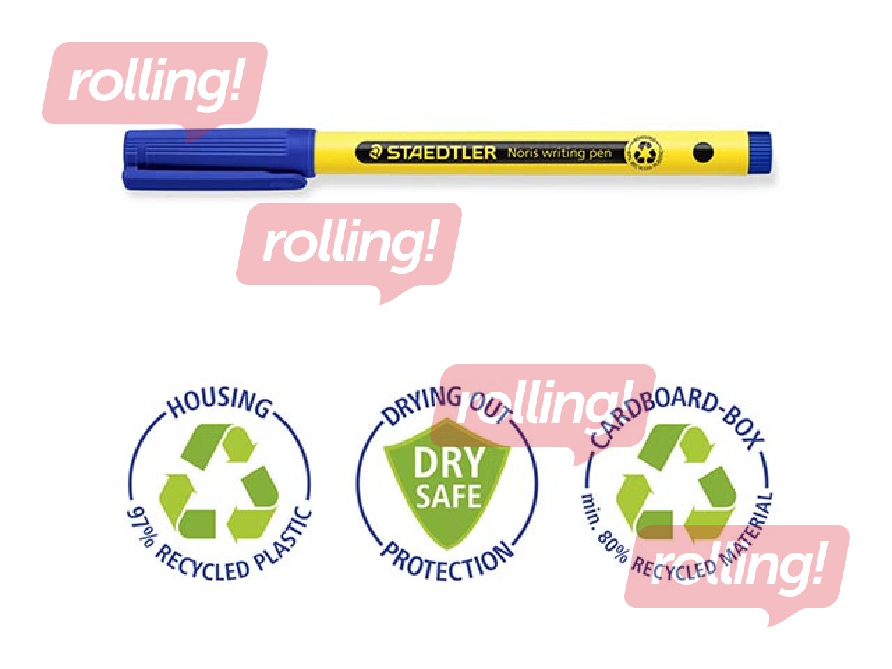 Flomāsterpildspalvu komplekts Staedtler Noris 307, 10 krāsas, 0.6mm