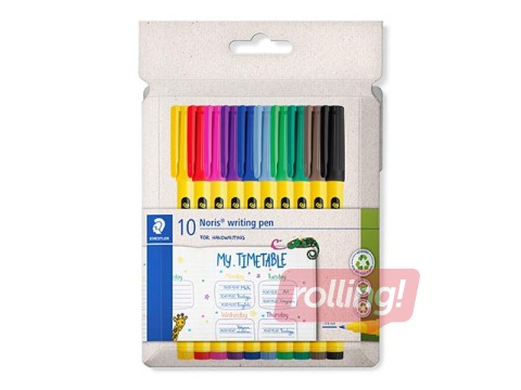 Набор фломастер-ручки Staedtler Noris 307, 10 цветов, 0.6мм