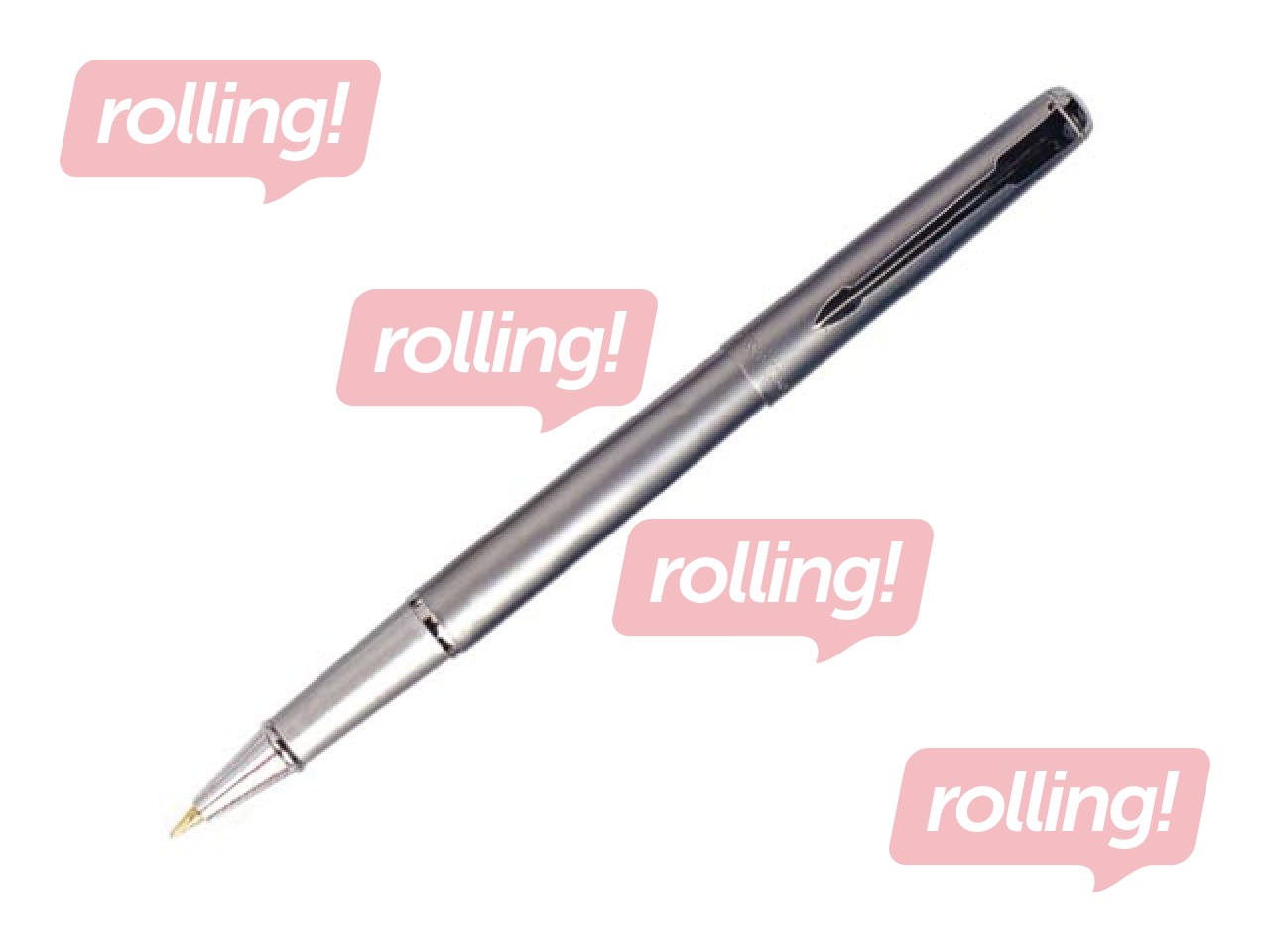 Роллер Forofis в подарочной коробке, серебристый, синий чернила, 0.5мм