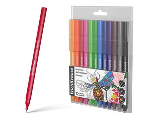 Fineliner pen set ErichKrause, Art Spirit, 0.4mm, 12 colors