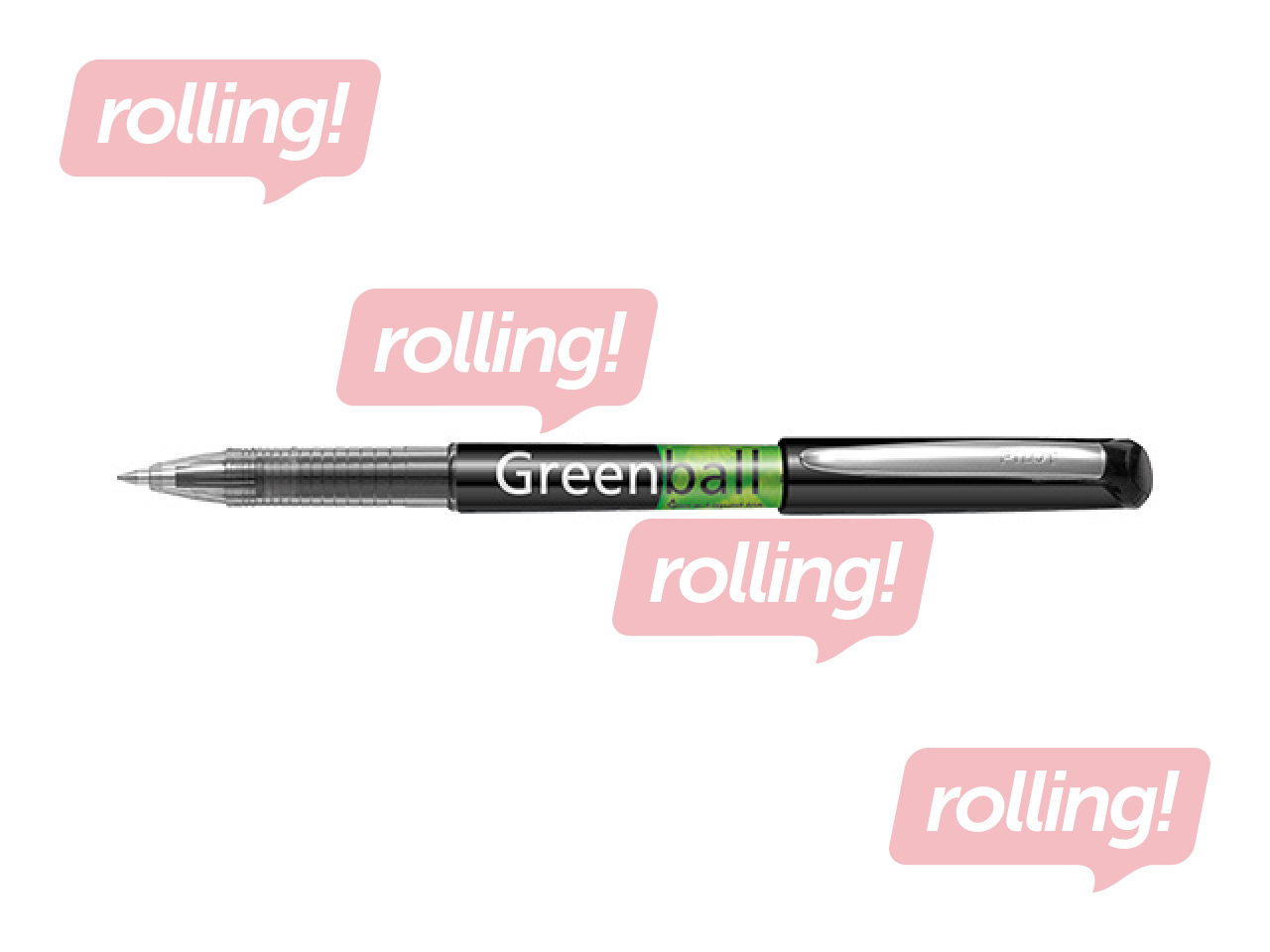 Rolleris Pilot Greenball, melns, 0.7mm