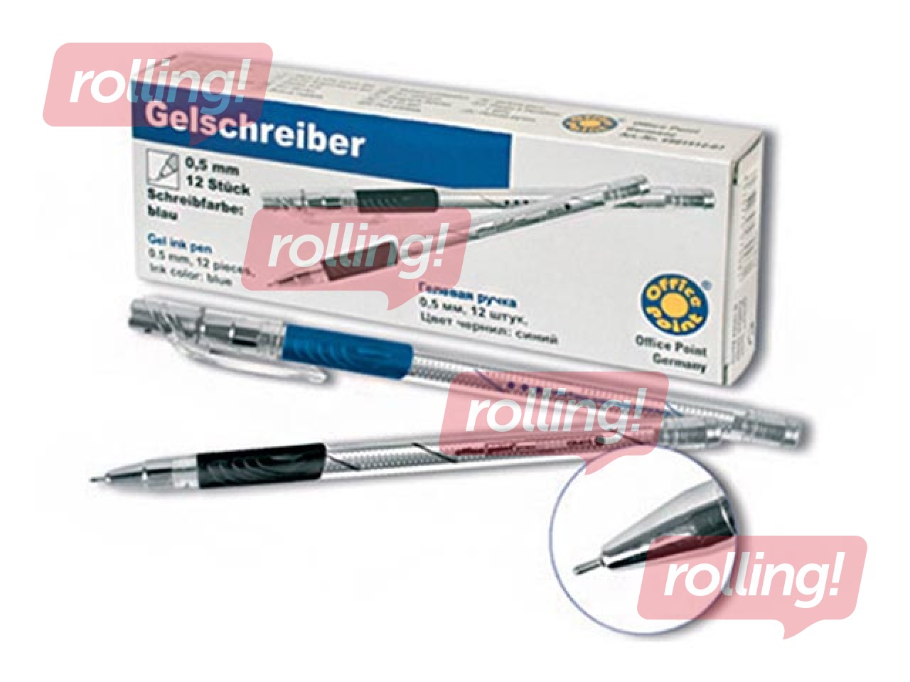 Gel ink pen Office Point GS-615, blue