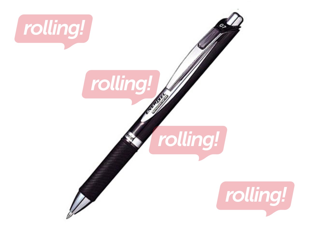 Gēla pildspalva Pentel Energel Permanent BLP-77, automātiska, 0.7mm, zila