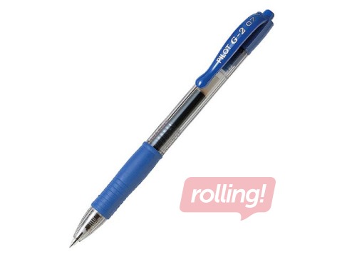 Gēla pildspalva PILOT G-2, 0.7mm, zila tinte