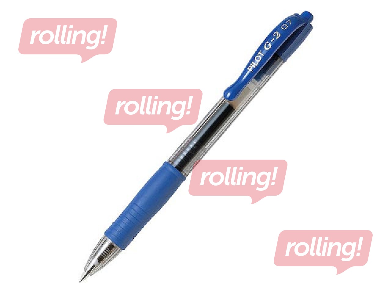 Gēla pildspalva PILOT G-2, 0.7mm, zila tinte