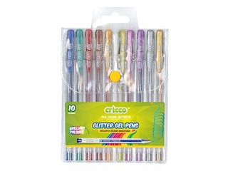 Geelpliiatsite komplekt Cricco Glitter, 10 tk.