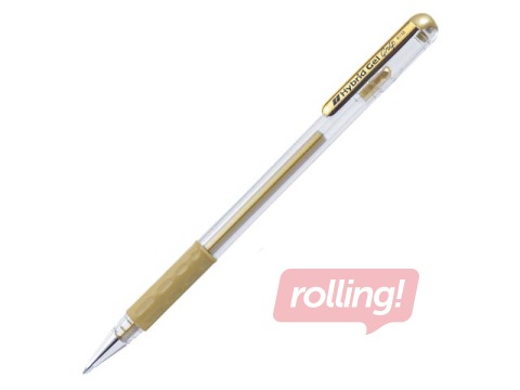 Gel ink pen Pentel Hybrid Grip K118, gold