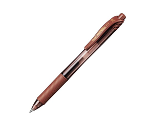 Gēla pildspalva Energel-X, automātiska, 0.7mm, brūna