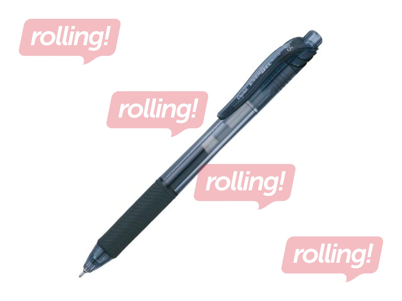 Gēla pildspalva Pentel Energel-X, automātiska, 0.5mm, melna