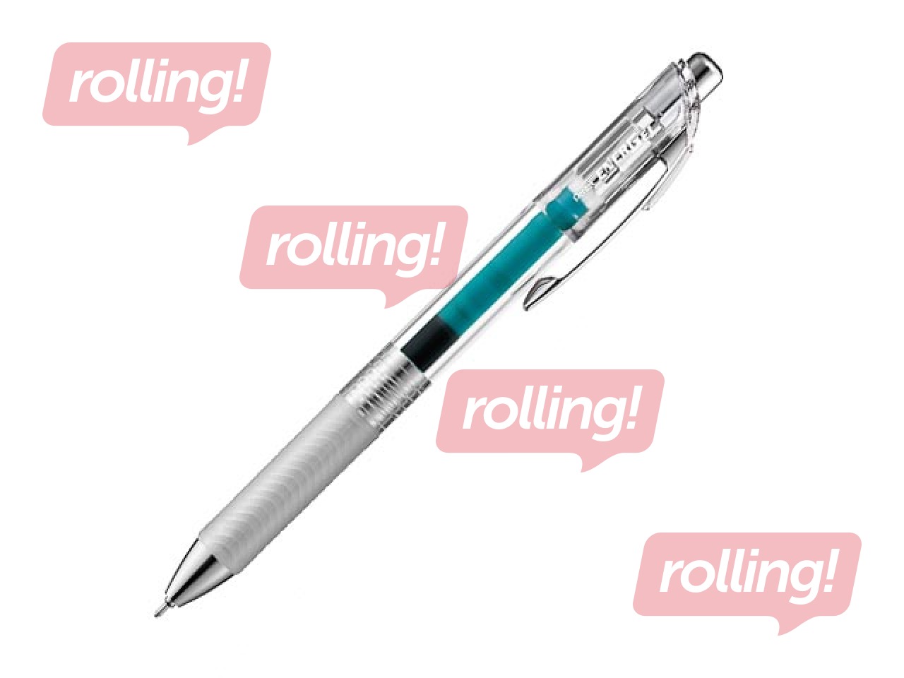 Gēla pildspalva Pentel Energel Pure, automātiska, 0.5mm, tirkīza