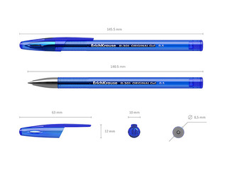 Gēla pildspalva ErichKrause R-301 Original, zila