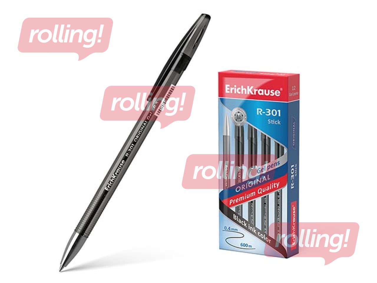 Gēla pildspalva ErichKrause R-301 Original, melna