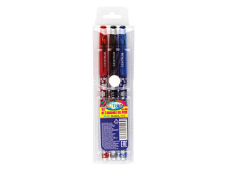 Gēla pildspalvu komplekts Centrum, dzēšamas, 0.5mm, trīs krāsas