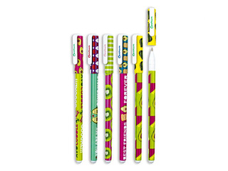 Gel pen Centrum FRUITS, erasable, 0.5mm, blue ink