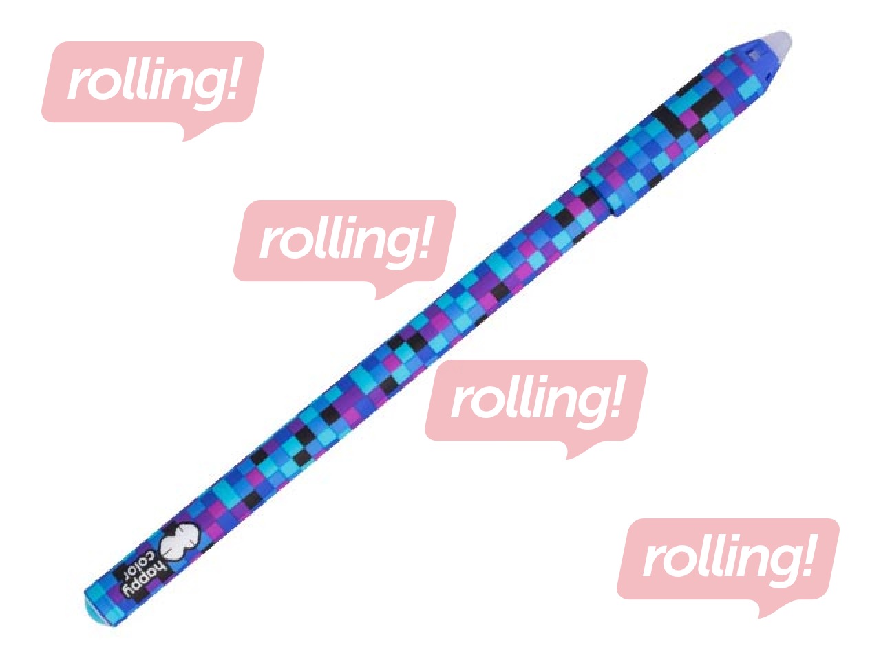 Gēla pildspalva Happy Color Pixi, dzēšama, 0.5mm, zila tinte