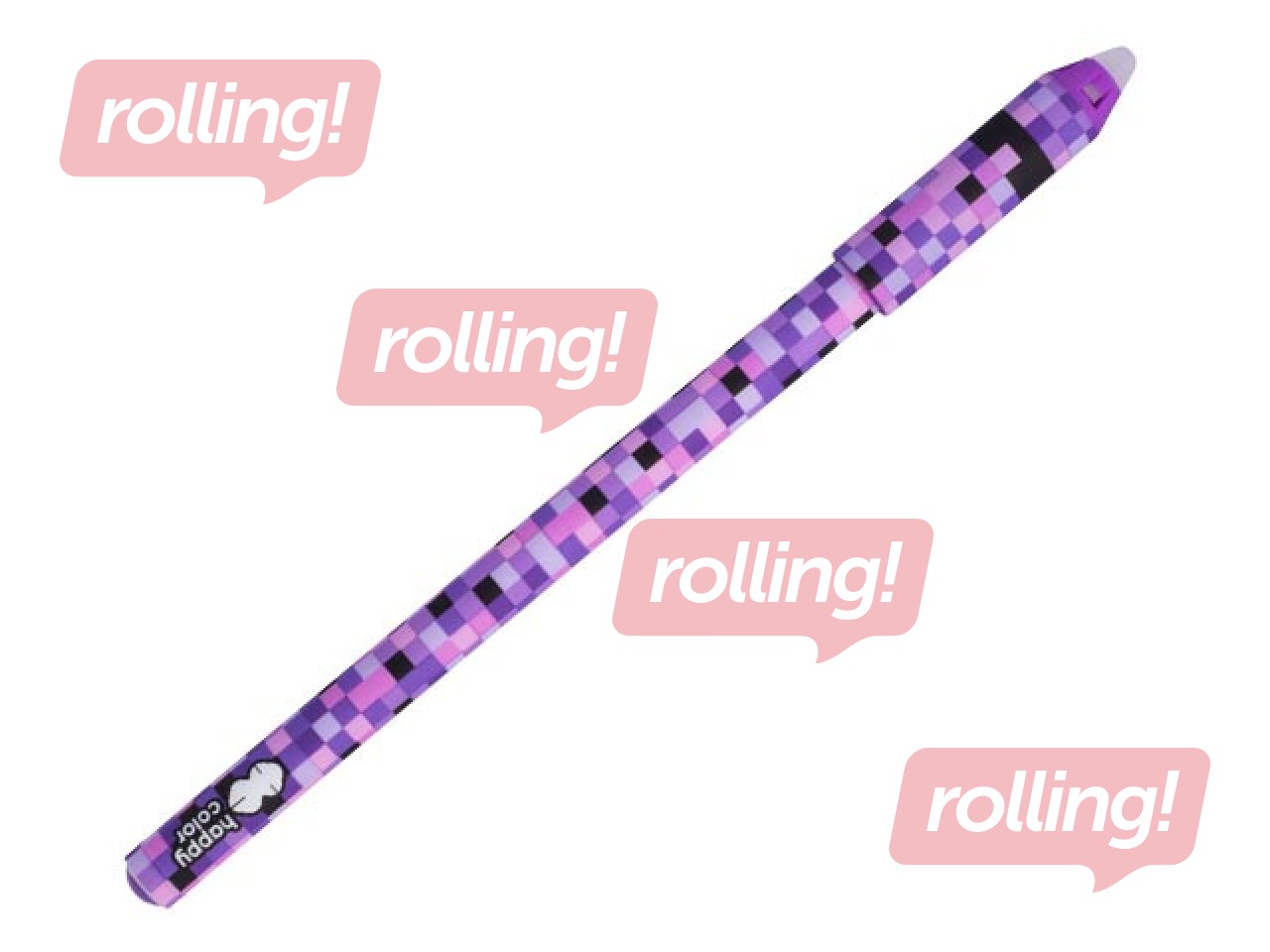 Gēla pildspalva Happy Color Pixi, dzēšama, 0.5mm, zila tinte