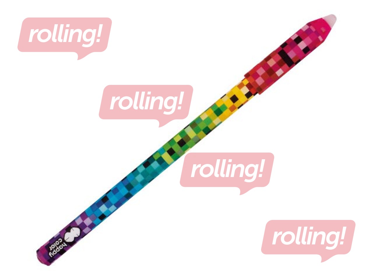 Gēla pildspalva Happy Color Pixi, dzēšama, 0.5mm, zila tinte