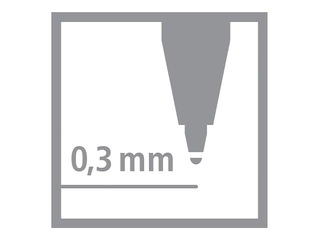 Gēla pildspalva Stabilo worker+ finel, 0.3mm, melna